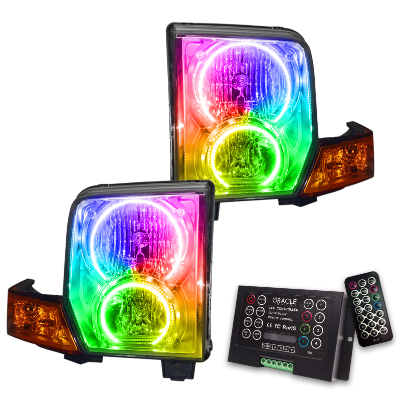 Jeep Commander Headlight Assembly - ORACLE Lighting - ColorSHIFT w/ 2.0 Controller - `06-`10